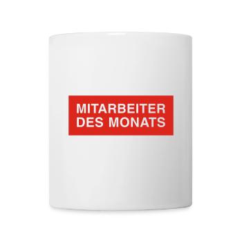 mitarbeiter des monats - Tasse - Weiß - Vorne