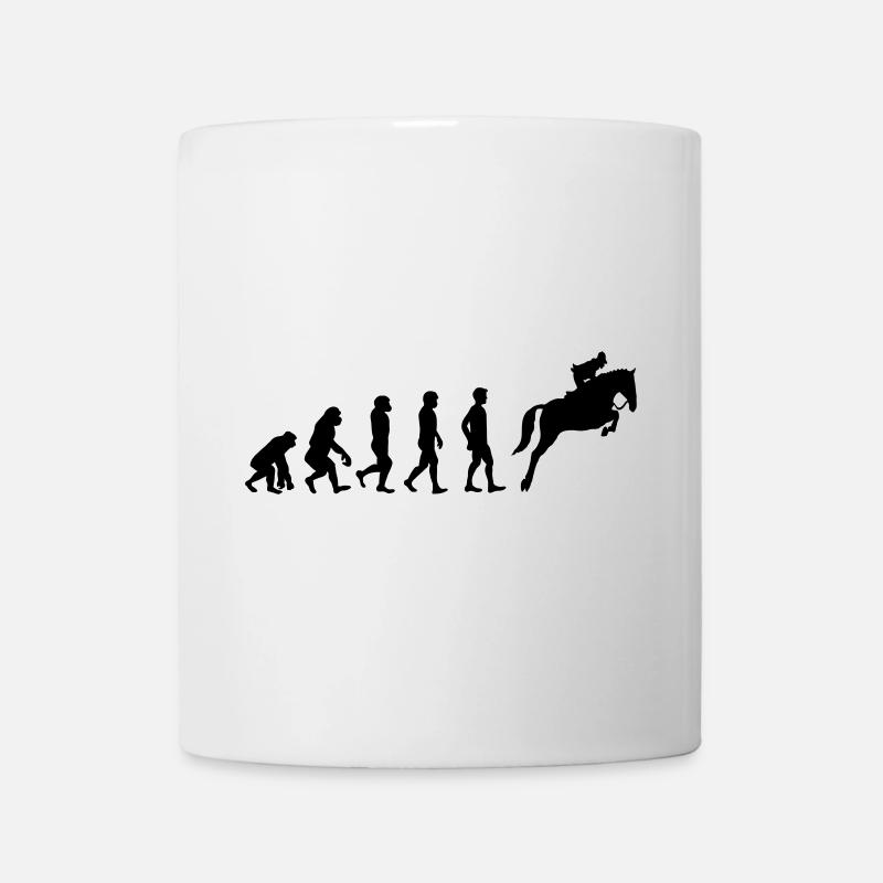 Évolution du cheval - Mug blanc - blanc