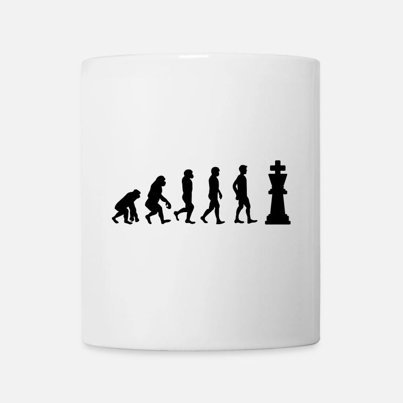 Evolution du jeu d’échecs - Mug blanc - blanc