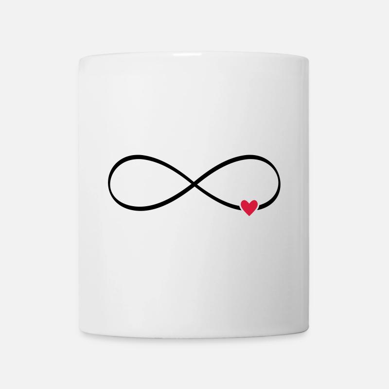 Herz unendlichkeit Zeichen Symbol Geschenk - Tasse - Weiß