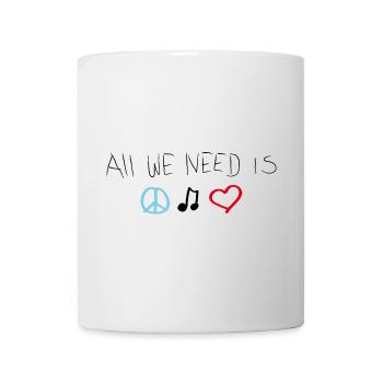 amour,musique,paix - Mug blanc - blanc - Devant