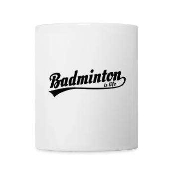 le badminton est la vie rétro - Mug blanc - blanc - Devant