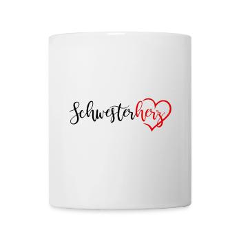 Schwesterherz - Tasse - Weiß - Vorne