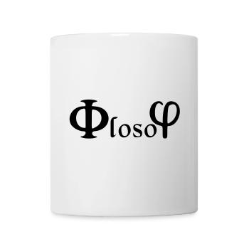 Philosophie / (phi) loso (phi) - Mug blanc - blanc - Devant