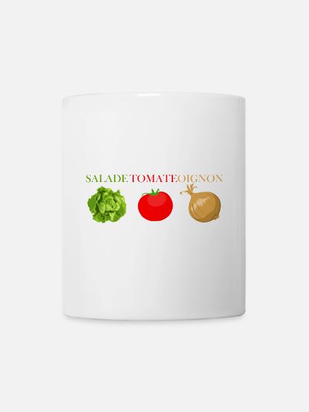salade tomate oignon - Mug blanc - blanc