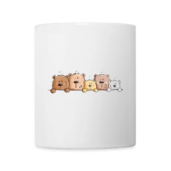 Funny Bear Team Je Bears famille d'ours brun fort - Mug blanc - blanc - Devant