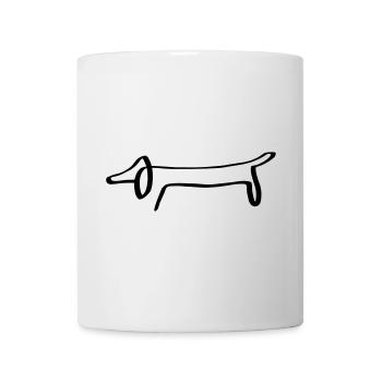 Lignes de dackel - Mug blanc - blanc - Devant
