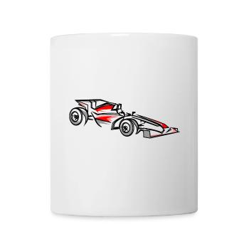 Illustration de voitures de course Conception du sport automobile - Mug blanc - blanc - Devant