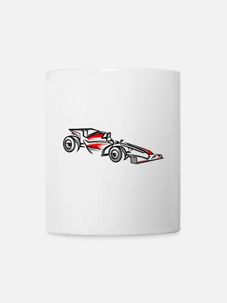 Illustration de voitures de course Conception du sport automobile - Mug blanc - blanc