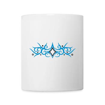 Tribal Tattoo ornament with stars. - Mug - white - Front