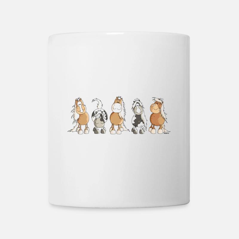 Funny Horses - Cheval - Chevaux - Mug blanc - blanc