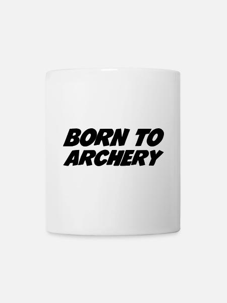 Born to Archery - Tasse - Weiß