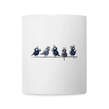 Funny Raben - Tasse - Weiß - Vorne