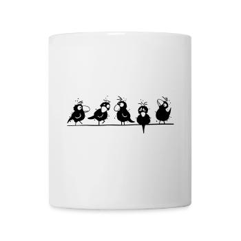 Happy Raben - Tasse - Weiß - Vorne