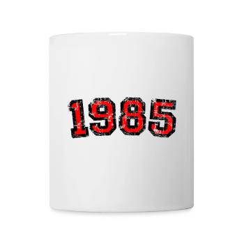 Year 1985 Birthday Design Vintage Red (EU) - Mug - white - Front