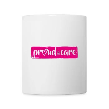 For proud nursing professionals: proud to care logo - Mug - white - Front
