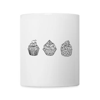 Muffins Törtchen Desing  - Tasse - Weiß - Vorne