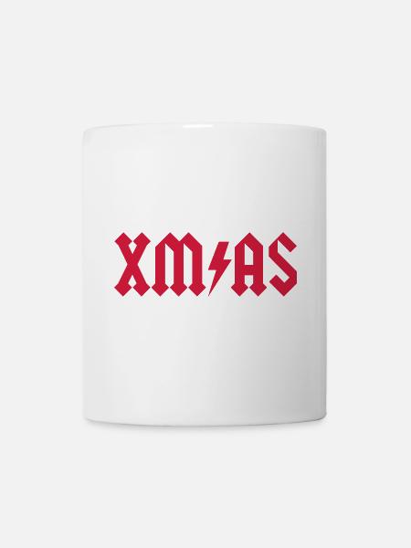 Xmas Rock Roll Heavy Metal lustige Weihnachtsweihnachten - Tasse - Weiß