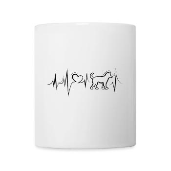 Dogs Love Heartbeat Dog Pulse Symbol Graphic - Mug - white - Front