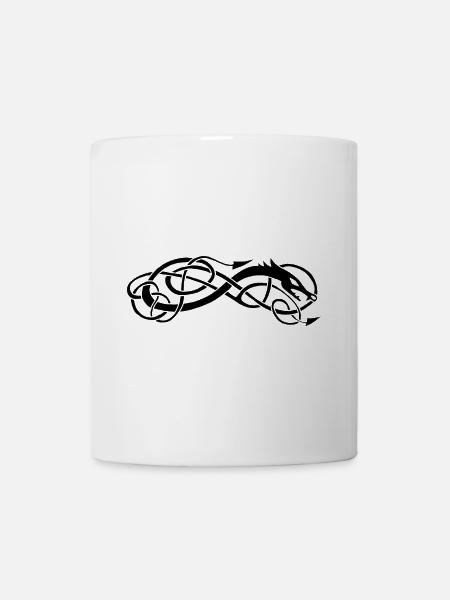 Serpent celte noir - Mug blanc - blanc