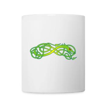 Serpent celte vert - Mug blanc - blanc - Devant