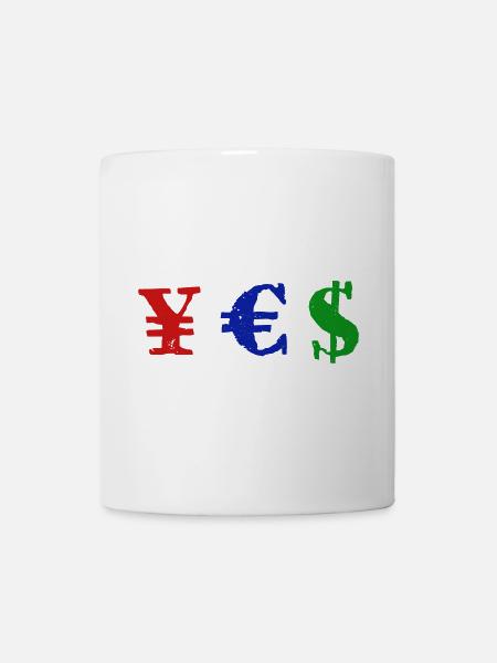 Yen Euro Dollar - YES - Mug blanc - blanc