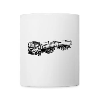 Dump truck truck tipper truck ci'ar'wka camion - Mug - white - Front
