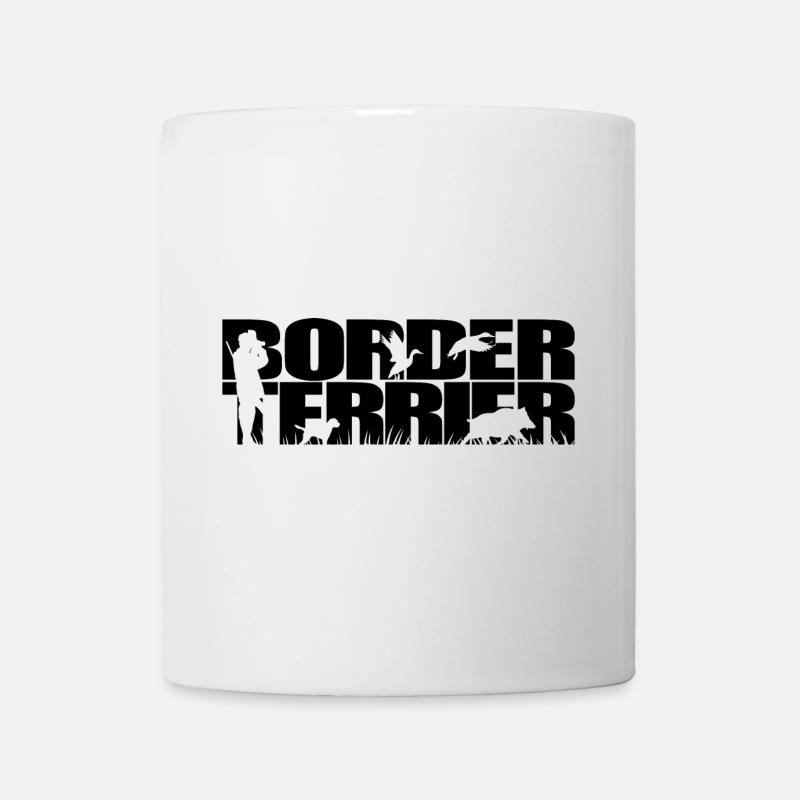 BORDER TERRIER Jagdhund Wilsigns Jagdhunde Jäger - Tasse - Weiß