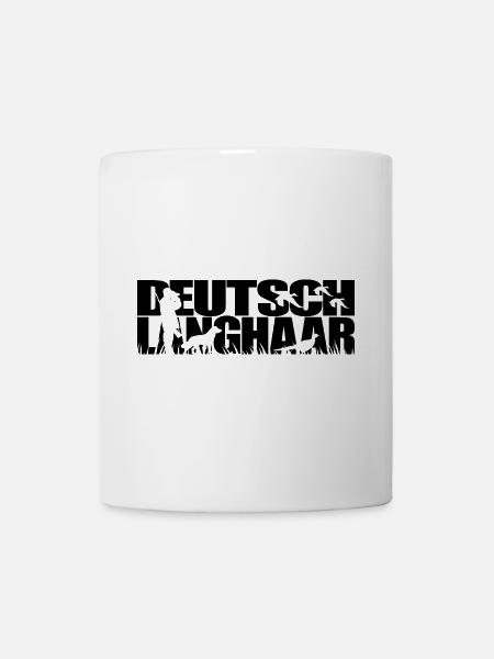 DEUTSCH LANGHAAR Jagdhund Jagdhunde Jäger Wilsigns - Tasse - Weiß