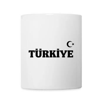 Türkiye Flagge Schrift - Tasse - Weiß - Vorne