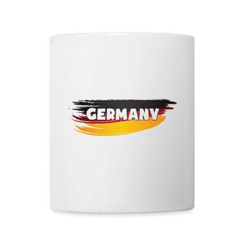 Germany Pinselstrich Flagge Fahne Heimatliebe - Tasse - Weiß - Vorne