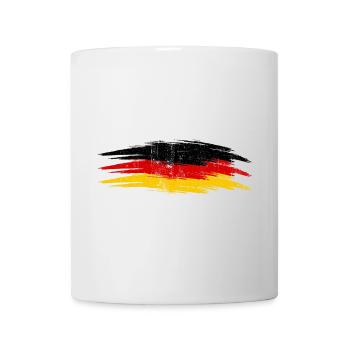 Deutsche Flagge Pinsel - Tasse - Weiß - Vorne