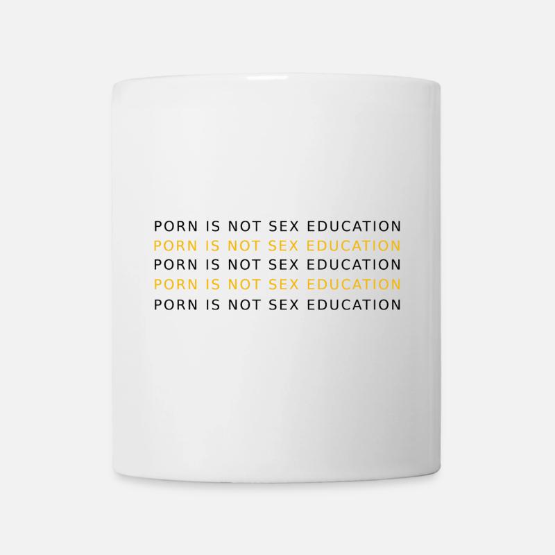 PORN IS NOT EDUCATION - Mug - white