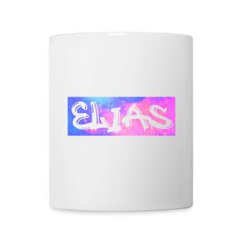 Elias Name Geschenk Geschenkidee Galaxie - Tasse - Weiß - Vorne
