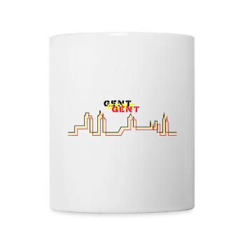 Gent minimalistische Skyline Trikolore - Tasse - Weiß - Vorne