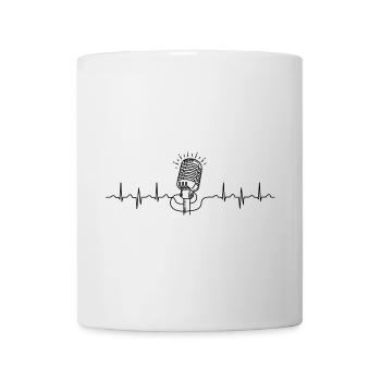 wave line microphone - Tasse - Weiß - Vorne