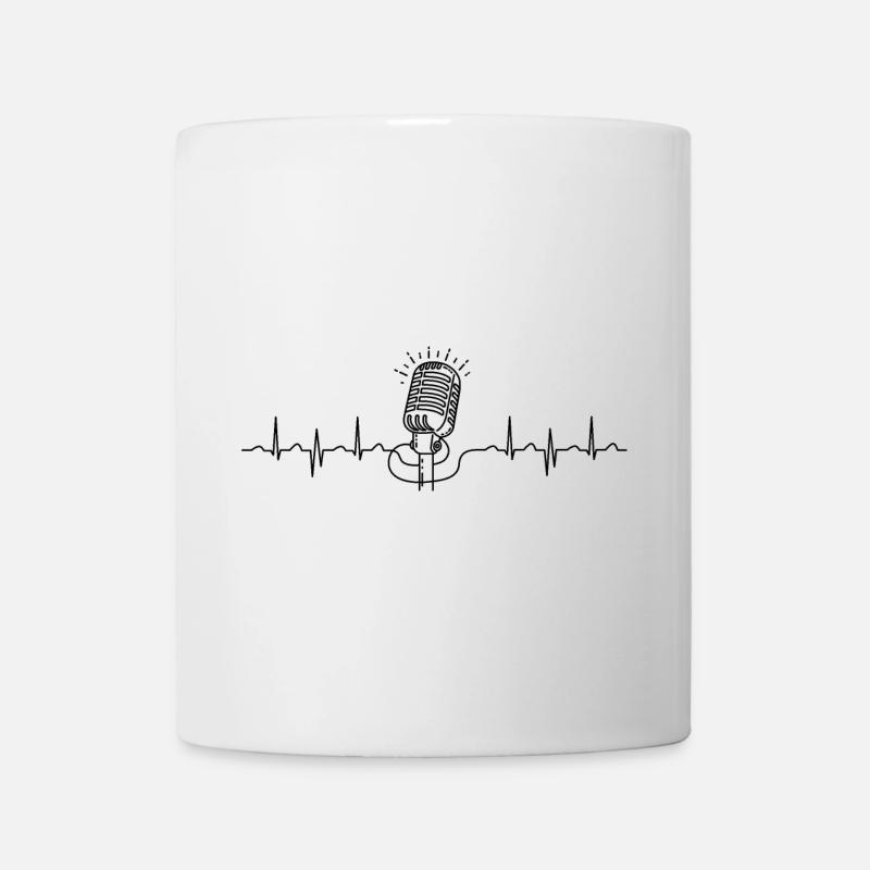 wave line microphone - Mug - white