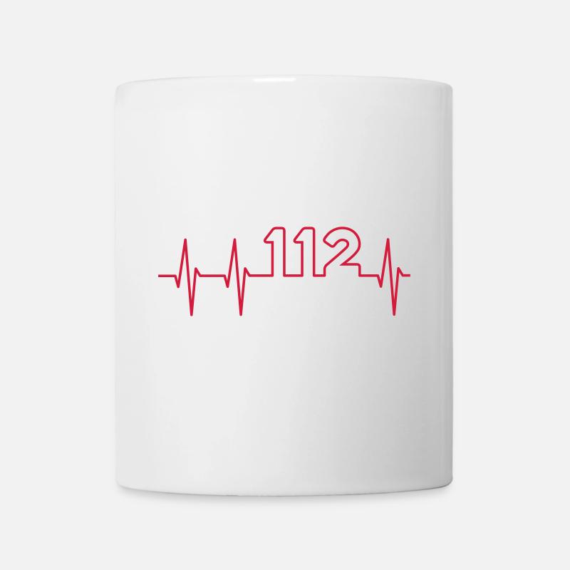 EKG und 112 - Tasse - Weiß