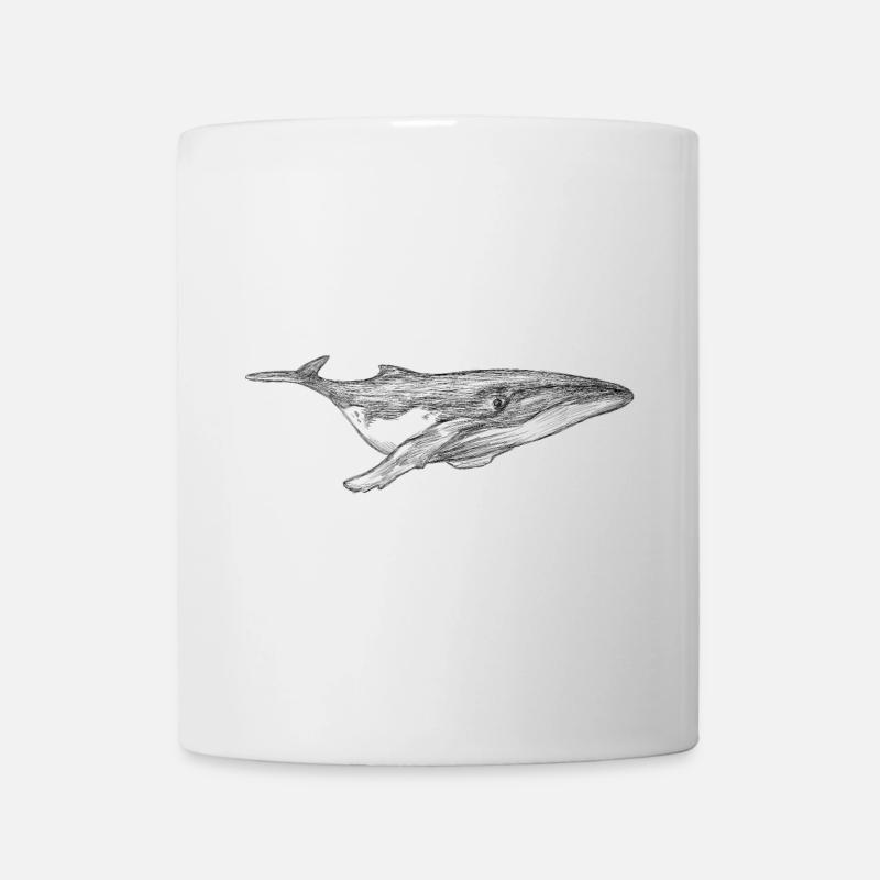 Wal Design schwimmend - Tasse - Weiß