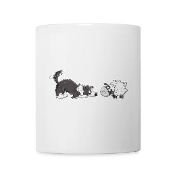 Border Collie And Sheep I Herding Dog Dog Fun - Mug - white - Front