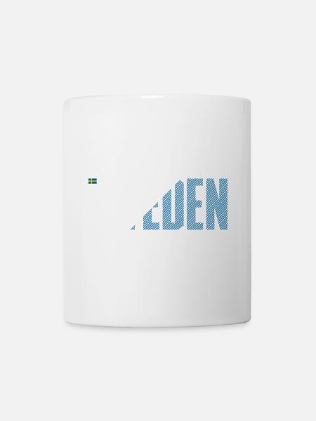 Schweden Fette Flagge Typografie - Tasse - Weiß