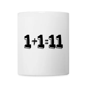 1 plus 1 égal 11 - Mug blanc - blanc - Devant