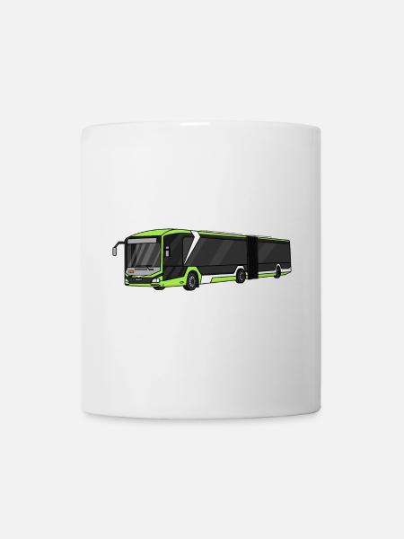 Bus, Schulbus, Busfahrer - Tasse - Weiß