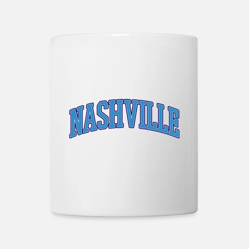 Lettrage Varsity de Nashville - Mug blanc - blanc