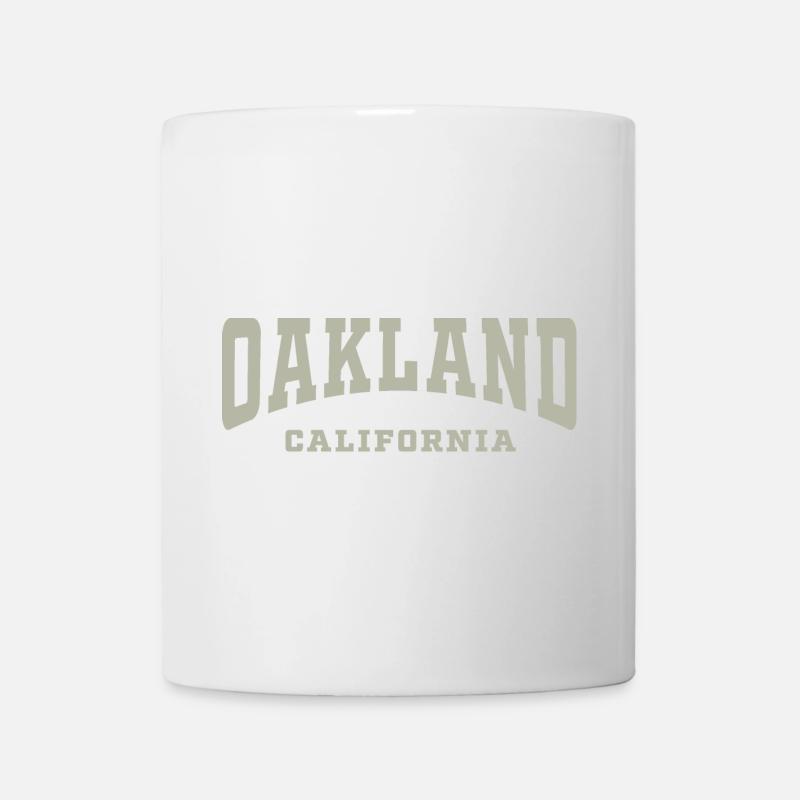 Oakland California Typography Tee - Mug - white