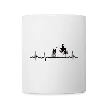 Hunter heartbeat with high in the forest - Mug - white - Front