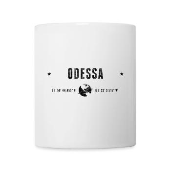 Coordonnées Odessa Ukraine Vintage - Mug blanc - blanc - Devant