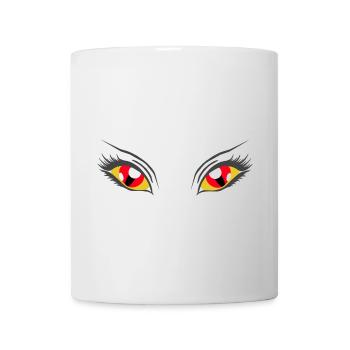 Augen Paar, Dämonin, Halloween Outfit, für mama - Tasse - Weiß - Vorne
