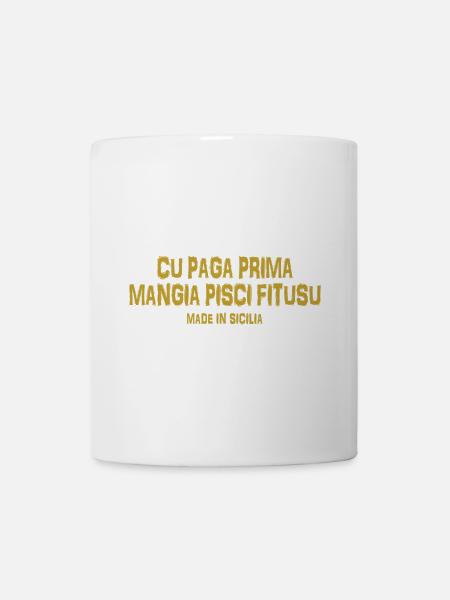 T-shirt Trinacria Sicile Proverbe sicilien - Mug blanc - blanc