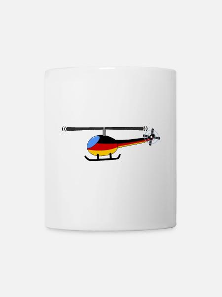 Hubschrauber Deutschland Flagge Kinder - Tasse - Weiß